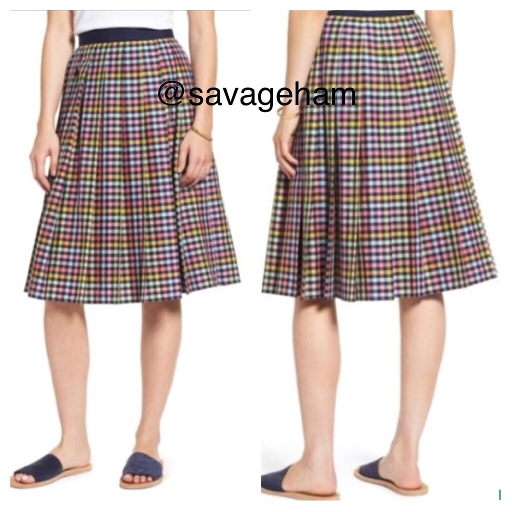 1901 Pleated Check Skirt